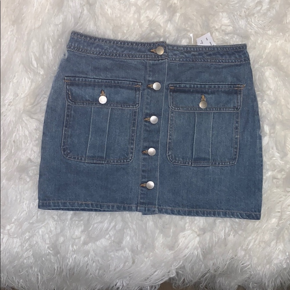NEW Forever 21 Button Down Denim Skirt